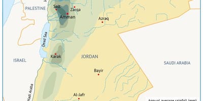 نقشہ اردن کے جغرافیہ