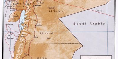 نقشہ دکھا اردن