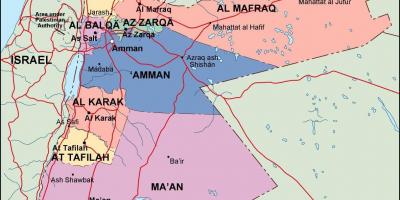 نقشہ اردن کے سیاسی