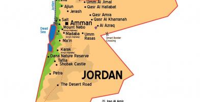 اردن کے شہروں کا نقشہ