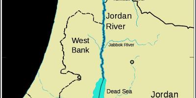 دریائے یردن کے مشرق وسطی کا نقشہ